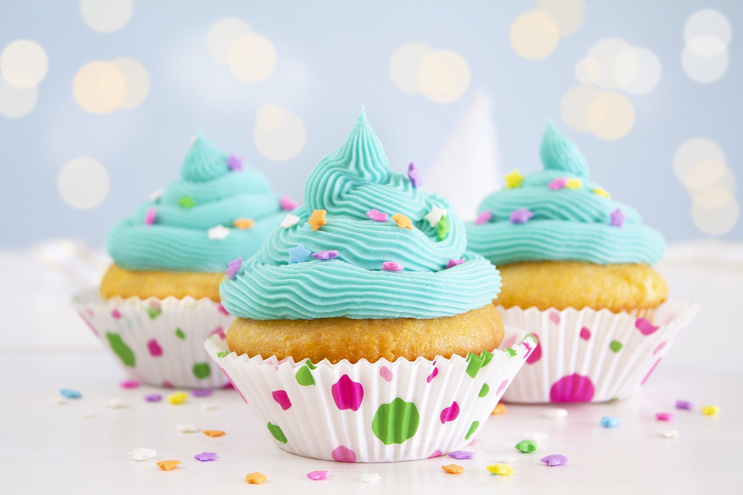 cupcakes de colores