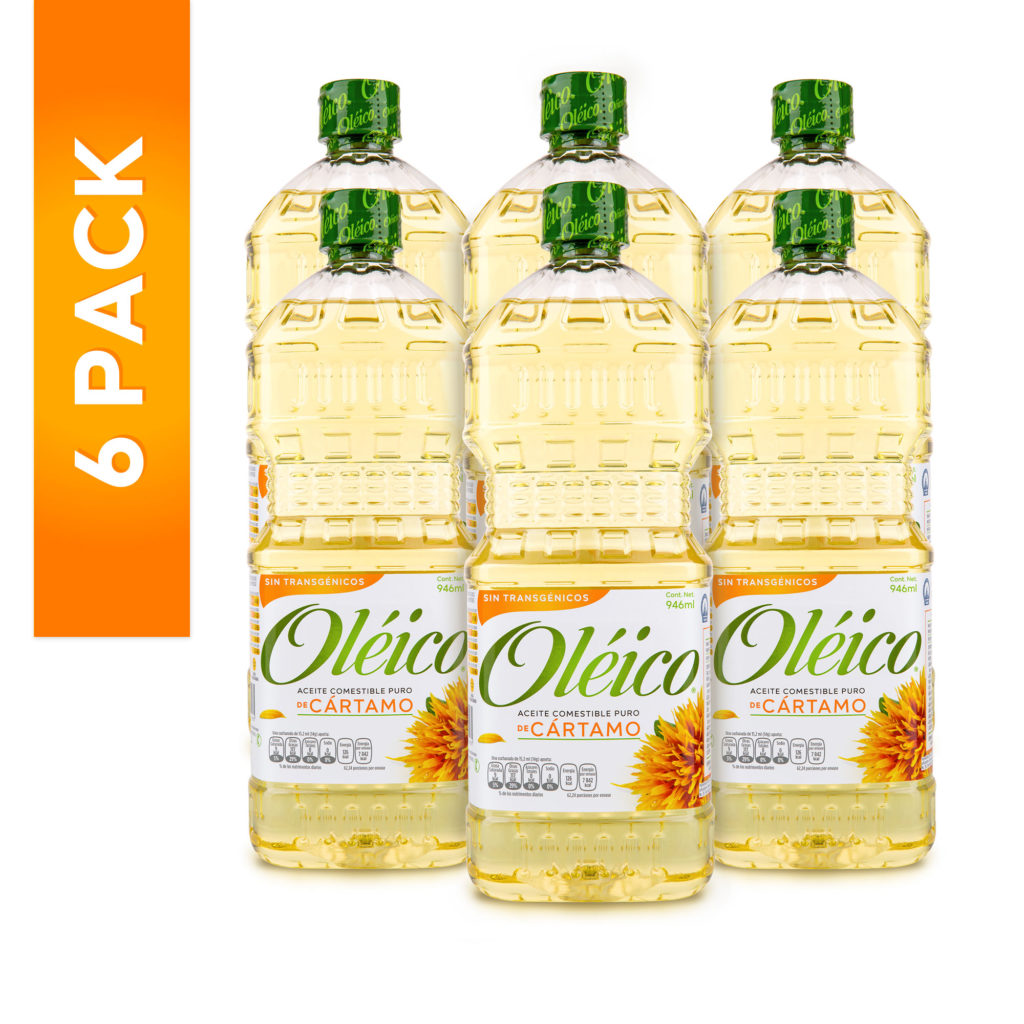 Aceite Oléico® Puro de Cártamo 6Pack de 946 ml Aceite Oléico® Puro de Cártamo 6Pack de 946 ml